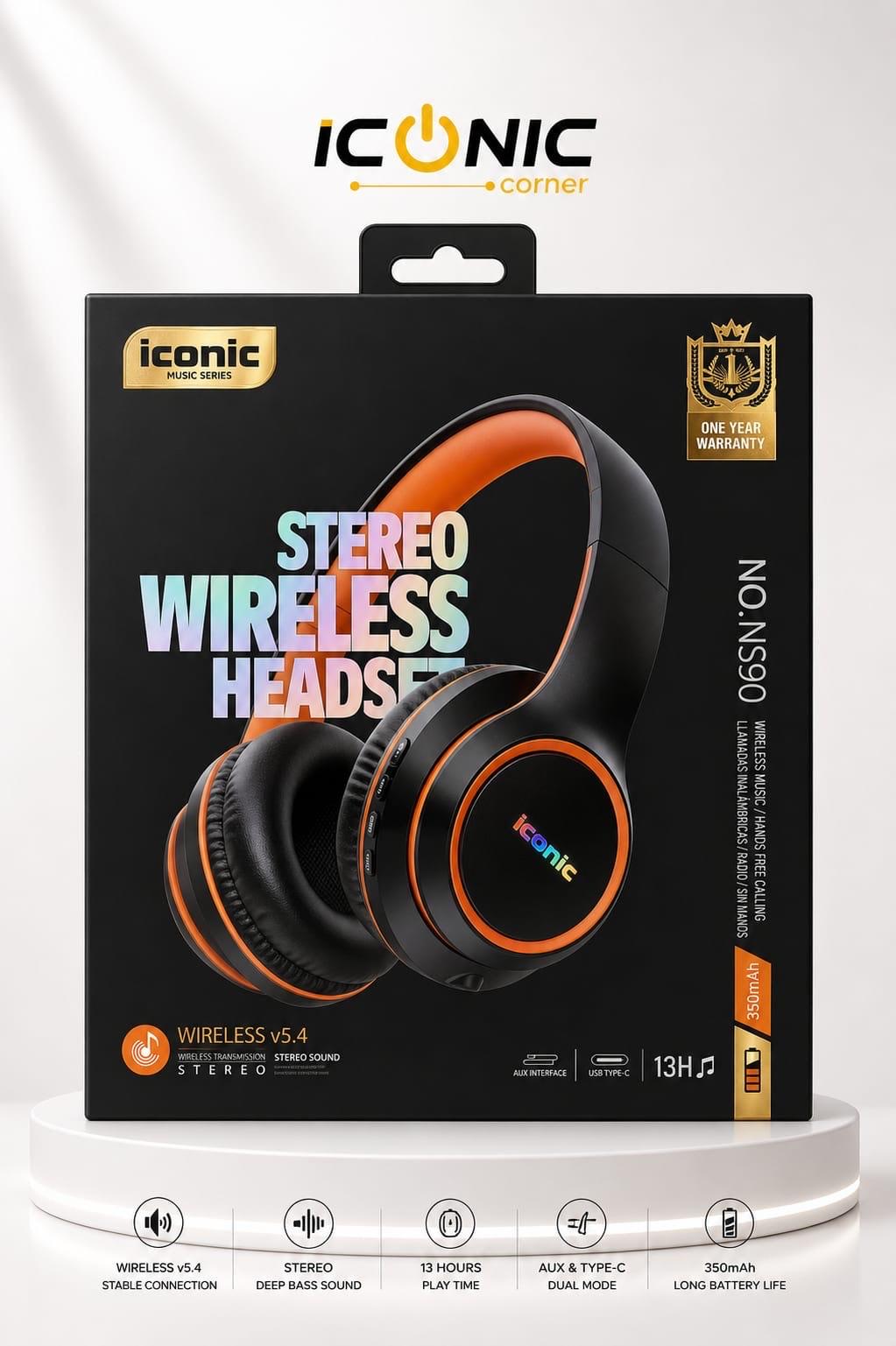 Headset wireless iconic NS90