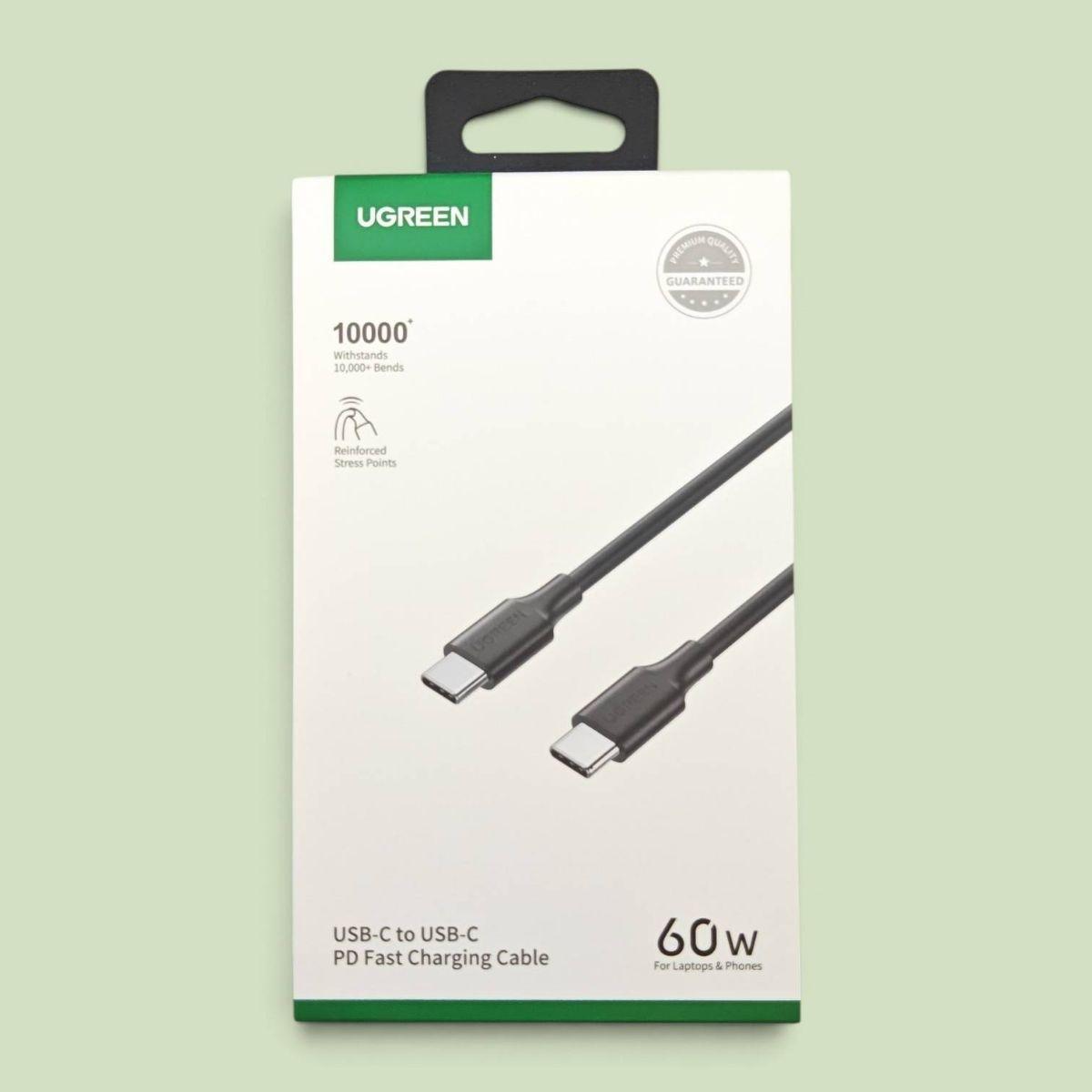UGREEN USB-C to USB-C PD Fast Charging Cable 60W (1m) - Black