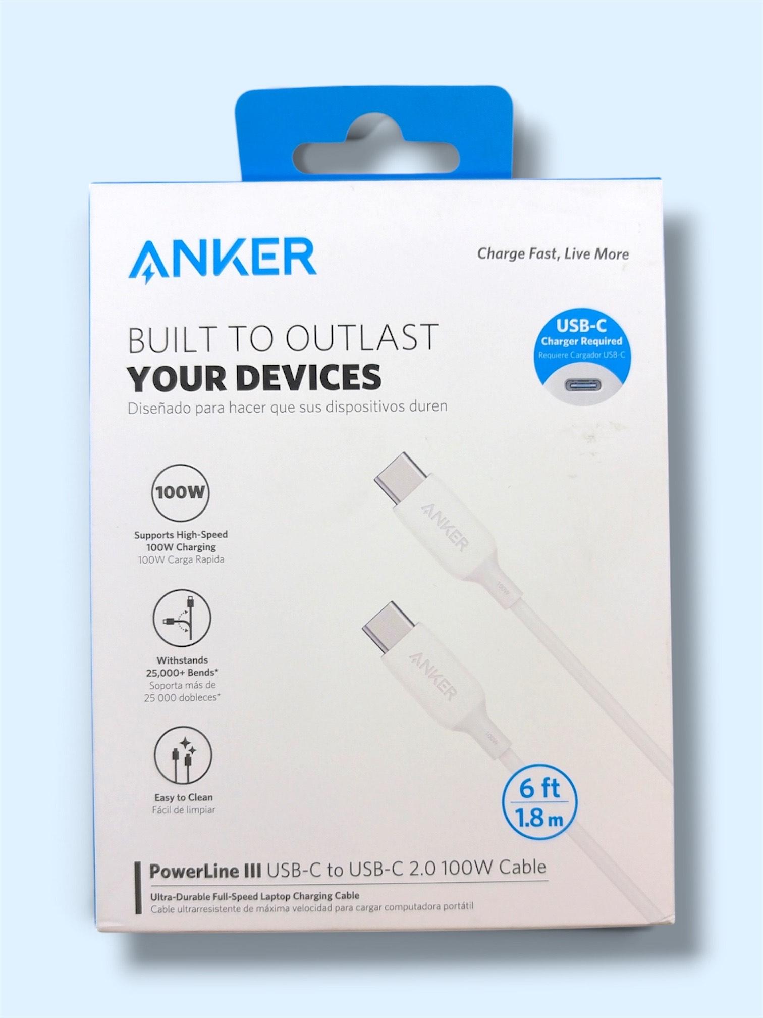 Anker power line lll USB-C to USB-C 2.0 100W Cable