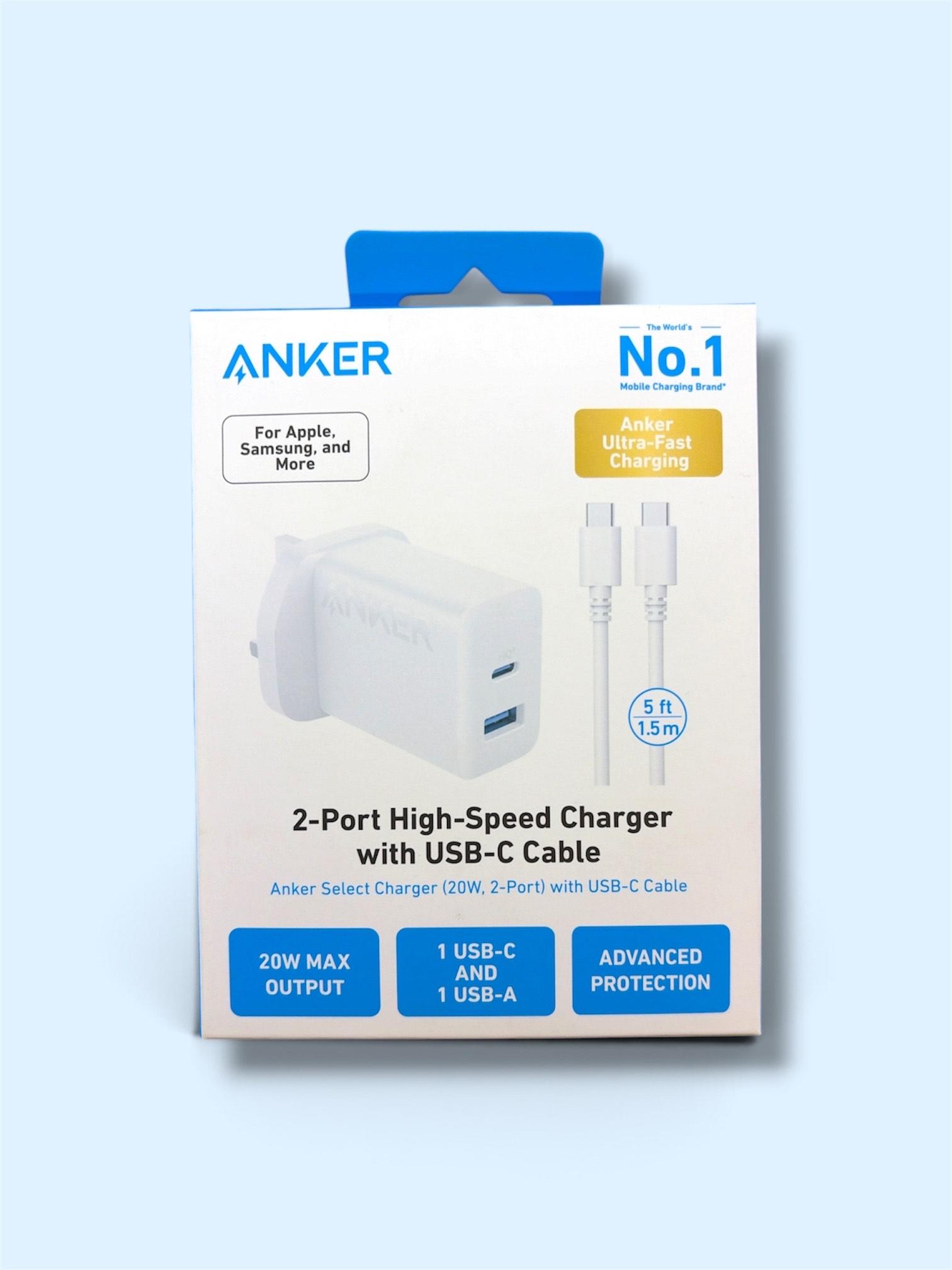 Anker Select Charger 20W 2-Port with USB-C Cable