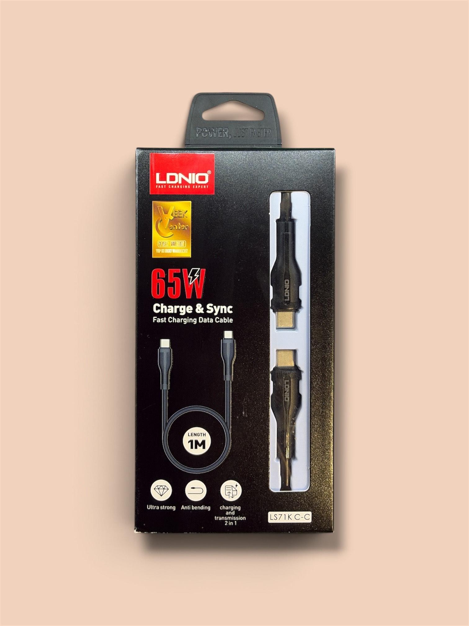 LDNIO 65W Fast Charge & Data Sync Cable (1 Meter)