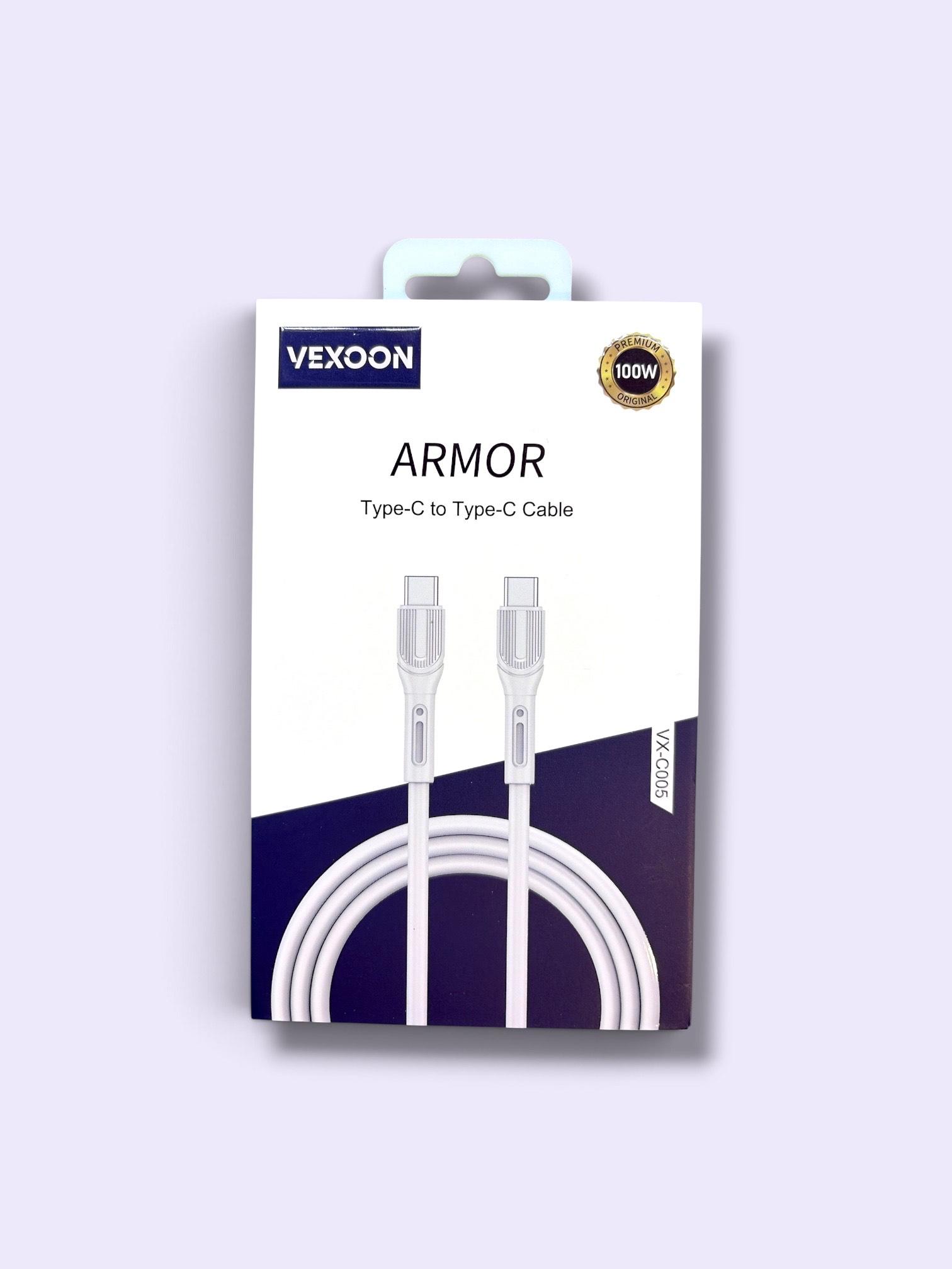 VEXOON ARMOR VX-C005 Type-C to Type-C 100W PD Fast Charging Cable (1M)