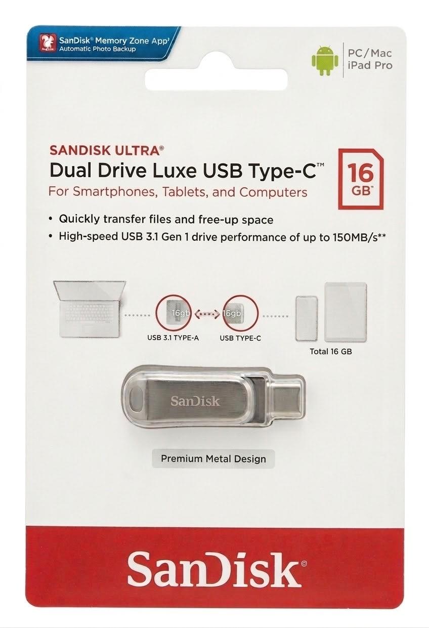 SanDisk Ultra Dual Drive Luxe USB Type-C Flash Drive