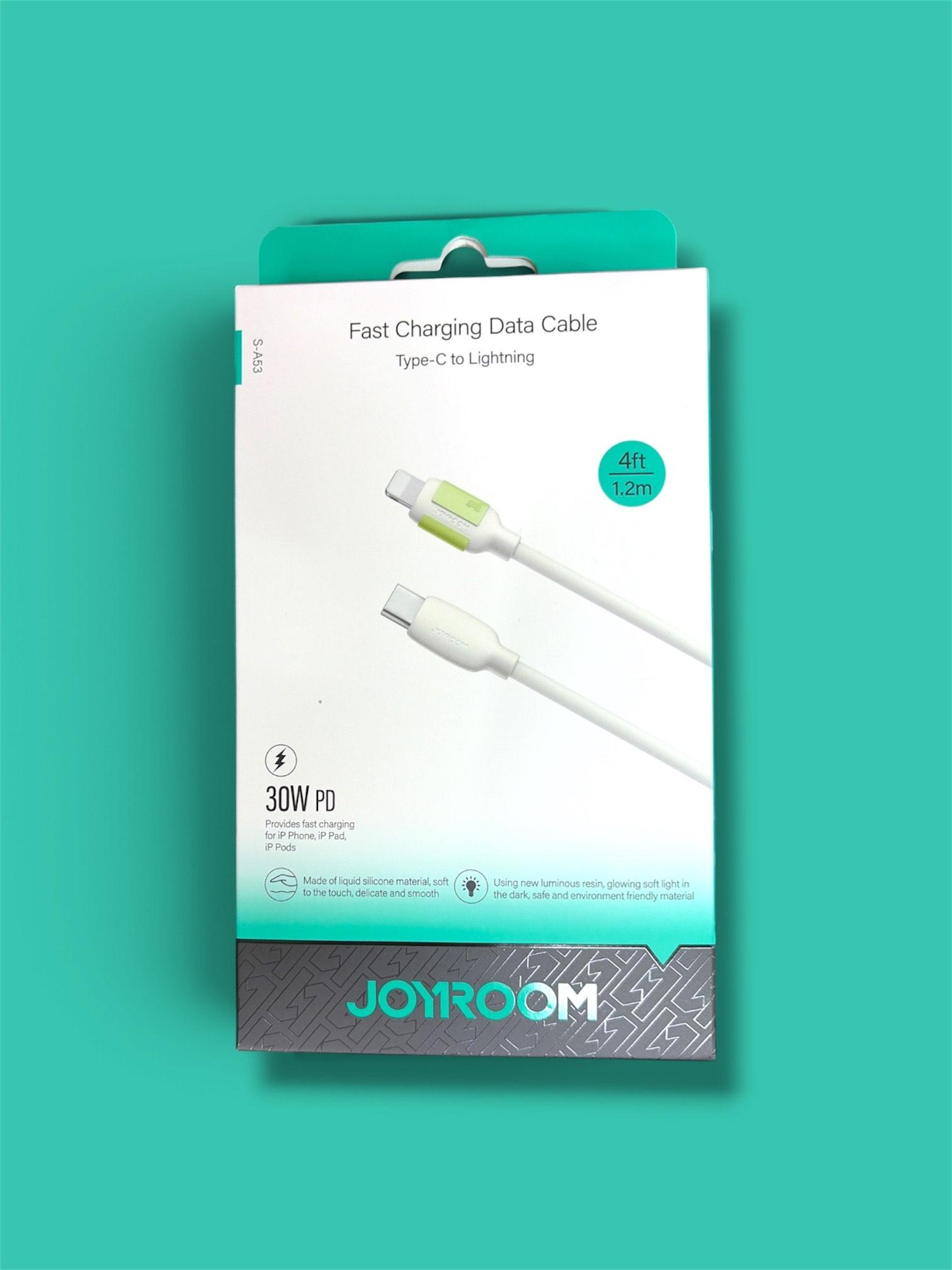 كابل شحن سريع ونقل بيانات من جوي رووم (Joyroom S-A53) من Type-C إلى Lightning بقوة 30 واط