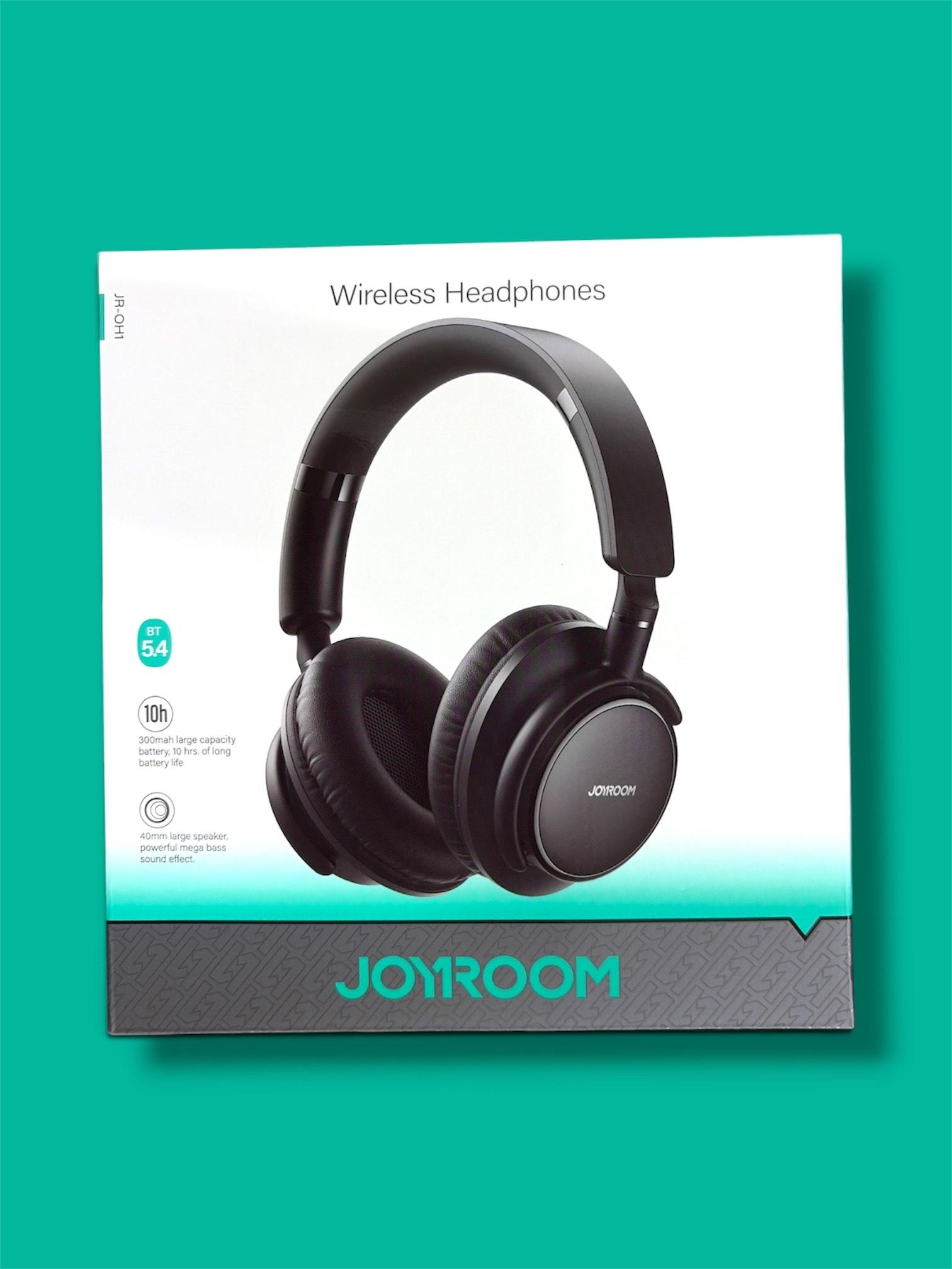 سماعة رأس لاسلكية فوق الأذن من جوي رووم (Joyroom JR-OH1 Wireless Headphones) بتقنية بلوتوث 5.4 ومكبر صوت 40 ملم